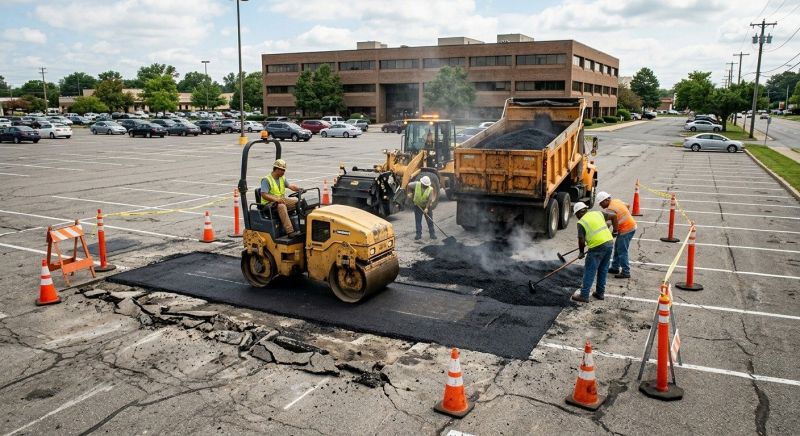Asphalt Parking Lot Repair in Palm Springs, CA